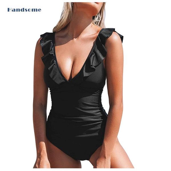 women swimsuit bikini plus size swimwear v-neck solid color ruffled one-piece siamese beachwear mayo de bain femme #4 two-piece suits
women swimsuit bikini plus size swimwear v-neck solid color ruffled one-piece siamese beachwear mayo de bain femme #4 two-piece suits