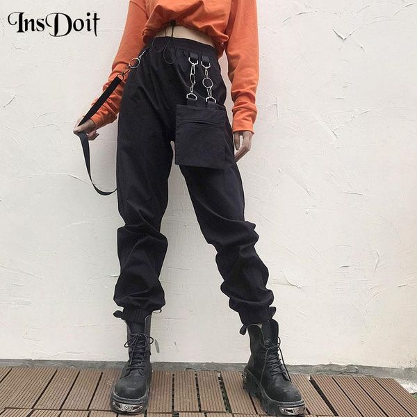 women's pants & capris insdoit punk streetwear black cargo harajuku big pocket high waist trousers women hip hop metal patchwork autumn, Black;white
women's pants & capris insdoit punk streetwear black cargo harajuku big pocket high waist trousers women hip hop metal patchwork autumn, Black;white
