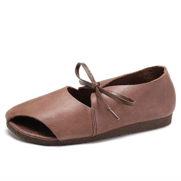 women shoes summer casual flat sandals lace up real leather soft handmade retro women's, Black
women shoes summer casual flat sandals lace up real leather soft handmade retro women's, Black