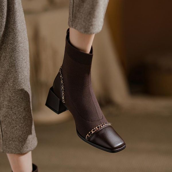 boots 2021 women shoes winter ankle zapatos de mujer womens genuine leather fur 3cm heels stretch sock, Black
boots 2021 women shoes winter ankle zapatos de mujer womens genuine leather fur 3cm heels stretch sock, Black