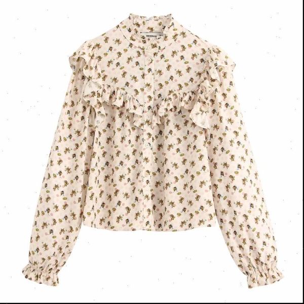 women womens shirts fashion cascading ruffles print casual blouse stand collar agaric lace roupas femininas brand ls6324, White
women womens shirts fashion cascading ruffles print casual blouse stand collar agaric lace roupas femininas brand ls6324, White
