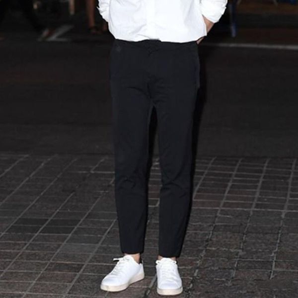 men's pants casual spring and summer star fashion trend youth slim small leg capris, Black
men's pants casual spring and summer star fashion trend youth slim small leg capris, Black