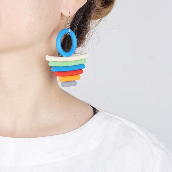 dangle & chandelier yd&ydbz fashion rainbow earrings women's matching geometric drop multi-colour rubber hand-made simply jewelry, Silver
dangle & chandelier yd&ydbz fashion rainbow earrings women's matching geometric drop multi-colour rubber hand-made simply jewelry, Silver