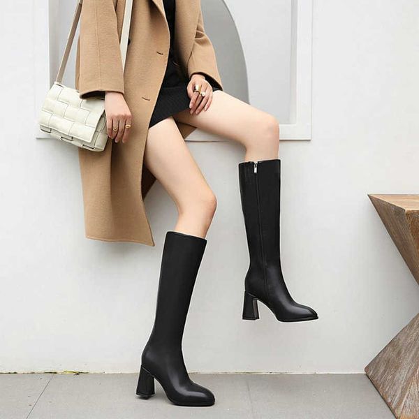 solid plain color beige black winter fall female boots zipper block high heels knee high boots for women lady boots size 44 45 210611
solid plain color beige black winter fall female boots zipper block high heels knee high boots for women lady boots size 44 45 210611