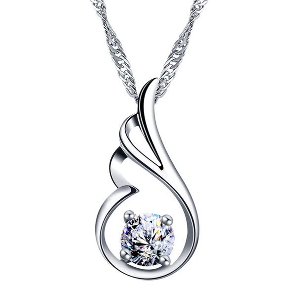 pendant necklaces 2021 selling exquisite angel couple necklace cubic zirconia customizable valentine's day gift affordable, Silver
pendant necklaces 2021 selling exquisite angel couple necklace cubic zirconia customizable valentine's day gift affordable, Silver