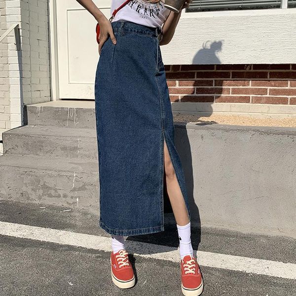 skirts high waist split denim skirt women 2021 fashion slim temperament mid-length one step hip long, Black
skirts high waist split denim skirt women 2021 fashion slim temperament mid-length one step hip long, Black