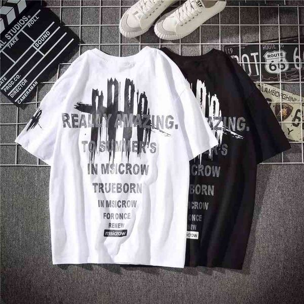 2020 new summer men's short sleeve t-shirt korean fashion loose hip hop alphabet printing inschao brand 5-sleeve, White;black
2020 new summer men's short sleeve t-shirt korean fashion loose hip hop alphabet printing inschao brand 5-sleeve, White;black