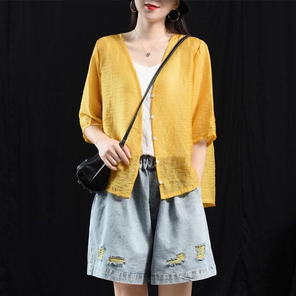 women's blouses & shirts summer blouse retro loose brierf women shirt v-neck button short sleeve casual 2021 mori girl, White
women's blouses & shirts summer blouse retro loose brierf women shirt v-neck button short sleeve casual 2021 mori girl, White