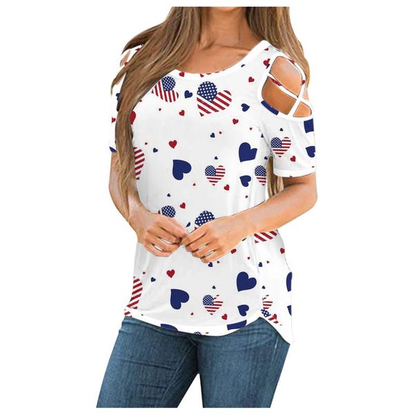 women's t-shirt harajuku love printed tshirt women short sleeve strappy cold shoulder summer plus size t shirt, White
women's t-shirt harajuku love printed tshirt women short sleeve strappy cold shoulder summer plus size t shirt, White