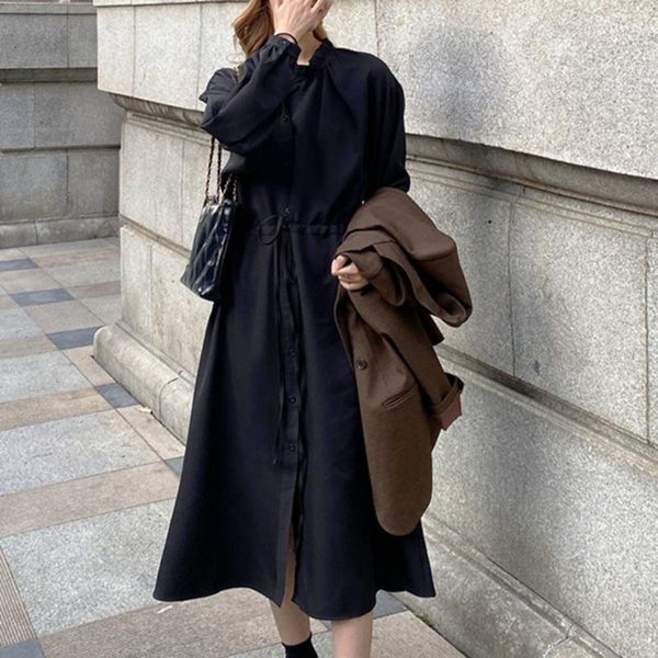 casual dresses dress hepburn style little black autumn and winter female korean high waist lace belt thin shirt long slim loose, Black;gray
casual dresses dress hepburn style little black autumn and winter female korean high waist lace belt thin shirt long slim loose, Black;gray