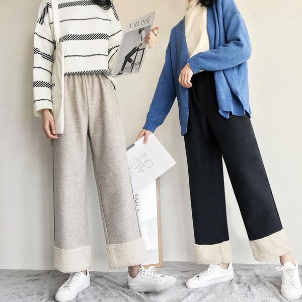 hair pants women fall autumn/winter straight waist wide legs nine points falling feeling gentle wind students loose thin women's & capr, Black;white
hair pants women fall autumn/winter straight waist wide legs nine points falling feeling gentle wind students loose thin women's & capr, Black;white