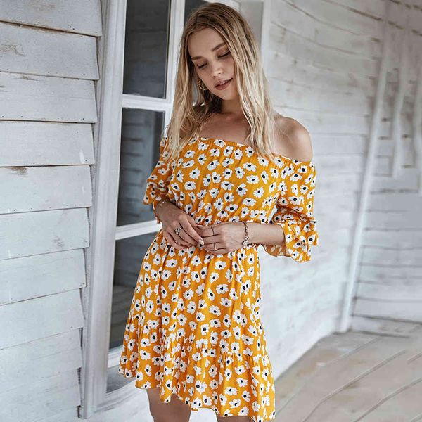 dress floral print off the shoulder mini dress women 2021 summer butterfly sleeve slash neck a line ladies holiday elegant dresses 314a, Black;gray
dress floral print off the shoulder mini dress women 2021 summer butterfly sleeve slash neck a line ladies holiday elegant dresses 314a, Black;gray
