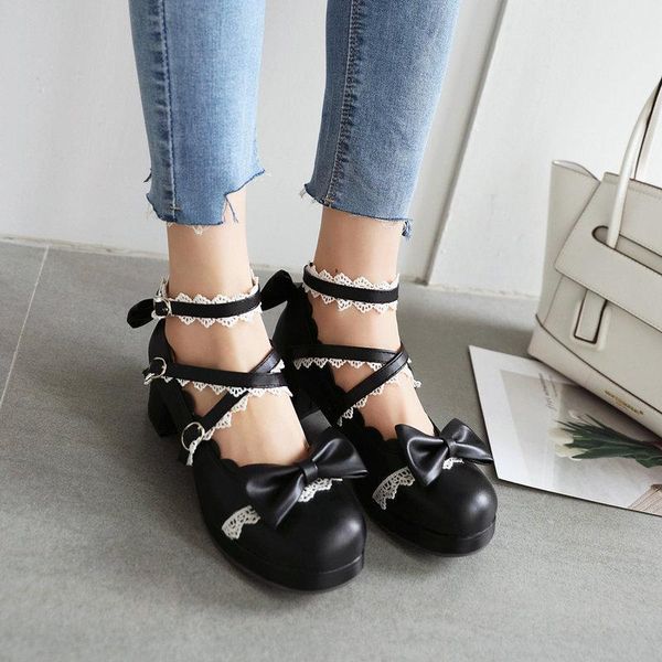 dress shoes college student girl lolita jk uniform pu leather platform heels ankle strap womens pumps spring, Black
dress shoes college student girl lolita jk uniform pu leather platform heels ankle strap womens pumps spring, Black