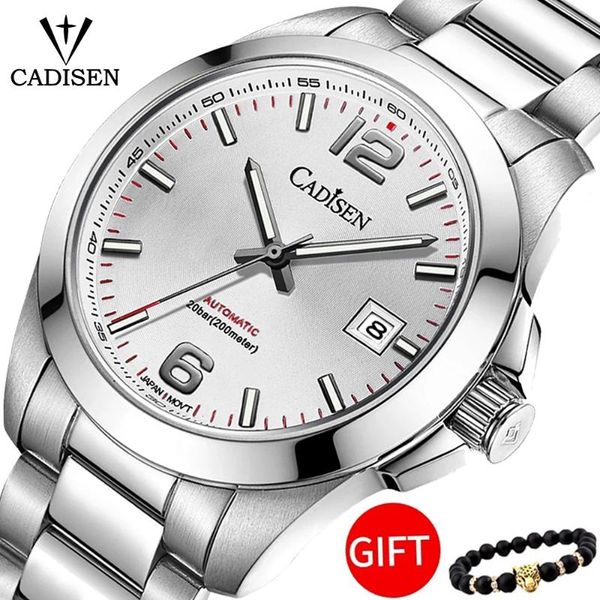 wristwatches cadisen mens watches automatic mechanical 39mm classic watch men 200m waterproof wristwatch reloj hombre, Slivery;brown
wristwatches cadisen mens watches automatic mechanical 39mm classic watch men 200m waterproof wristwatch reloj hombre, Slivery;brown