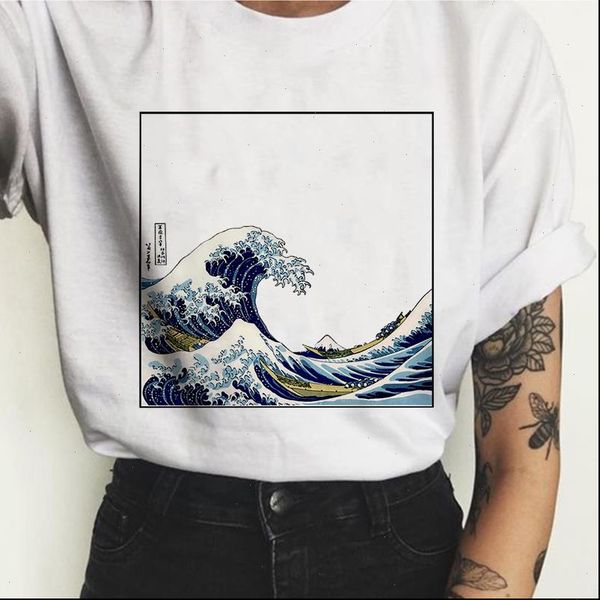 womens women t shirt fashion japanese wave printing harajuku large size s 3xl short sleeved o neck summer, White
womens women t shirt fashion japanese wave printing harajuku large size s 3xl short sleeved o neck summer, White