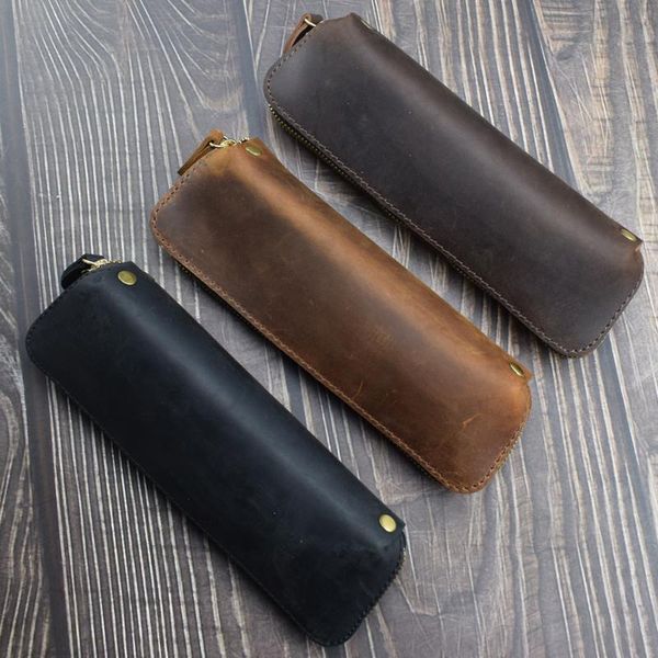 pencil bags zipper case genuine leather real cowhide pencilcase portable stationery storage bag office school supplies
pencil bags zipper case genuine leather real cowhide pencilcase portable stationery storage bag office school supplies