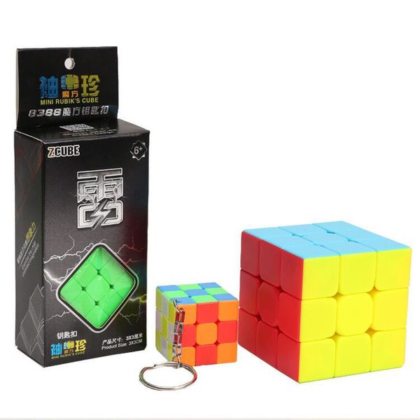 

BEST Mini 3x3x3 Magic Puzzle Cube keychain 3cm Professional 3x3 Speed Magico Cubo Key Chain Educational Toys