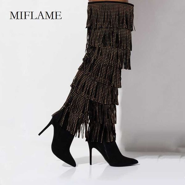 boots women's layered fringe long stiletto pointed toe diamond over the knee runway women fashion thigh high heels, Black
boots women's layered fringe long stiletto pointed toe diamond over the knee runway women fashion thigh high heels, Black