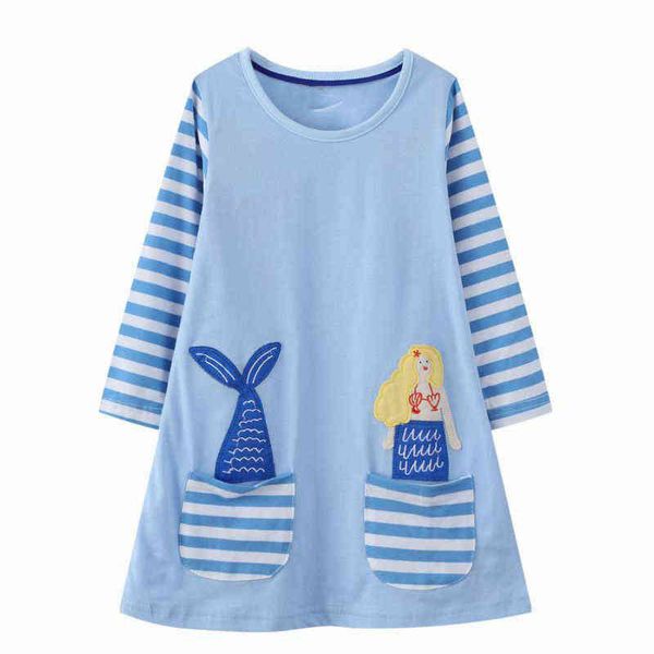 jumping meters breathable girls dress with pocket mermaid pattern round neck cotton kids autumn long sleeve for stripes dresses g1215, Red;yellow
jumping meters breathable girls dress with pocket mermaid pattern round neck cotton kids autumn long sleeve for stripes dresses g1215, Red;yellow