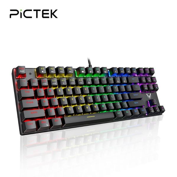 keyboards pictek mechanical gaming keyboard rainbow led backlit usb wired multimedia with multiple colors/detachable keycaps
keyboards pictek mechanical gaming keyboard rainbow led backlit usb wired multimedia with multiple colors/detachable keycaps