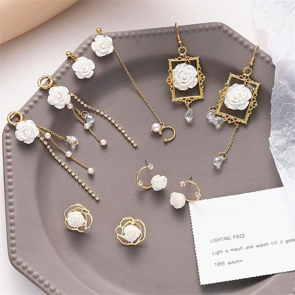 retro french style rose earrings women pierced hollow geometric vintage fashion white color resin female drop dangler dangle & chandelier, Silver
retro french style rose earrings women pierced hollow geometric vintage fashion white color resin female drop dangler dangle & chandelier, Silver