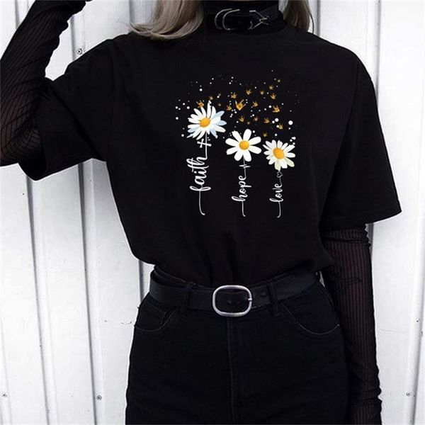 summer fashion faith hope love t-shirt daisy butterfly flower print graphic 210512, White
summer fashion faith hope love t-shirt daisy butterfly flower print graphic 210512, White