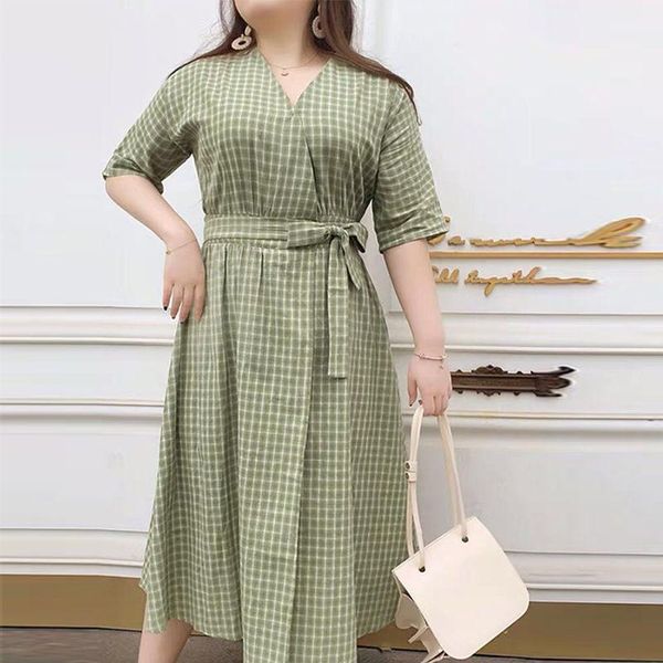 plus size dresses houzhou green plaid dress women summer midi elegant loose grunge large oversized sundress casual holiday robe, Black
plus size dresses houzhou green plaid dress women summer midi elegant loose grunge large oversized sundress casual holiday robe, Black
