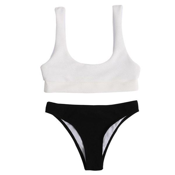 solid vintage women bikini 2021 mujer scoop neck push up padded swimsuit low waist high leg thong biquini bathing suit women's swimwear, White;black
solid vintage women bikini 2021 mujer scoop neck push up padded swimsuit low waist high leg thong biquini bathing suit women's swimwear, White;black