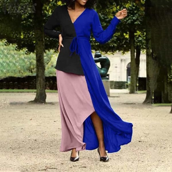 dresses stylish patchwork dress women 2021 spring asymmetrical maxi vestidos casual long sleeve v-neck party sundress plus size, Black;gray
dresses stylish patchwork dress women 2021 spring asymmetrical maxi vestidos casual long sleeve v-neck party sundress plus size, Black;gray