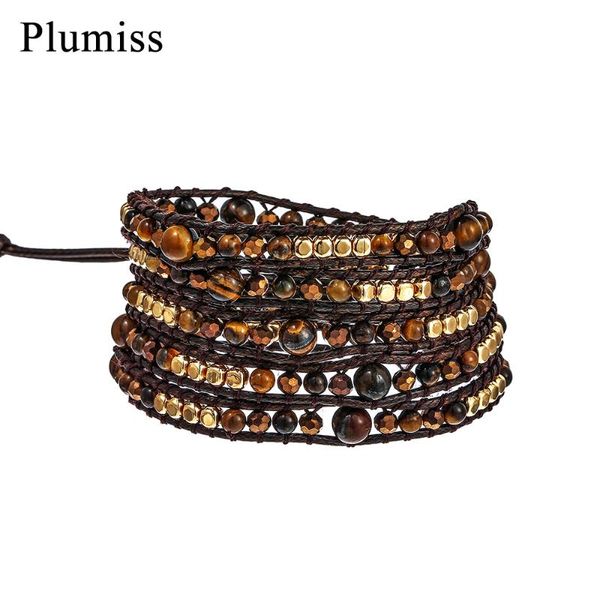 tennis plumiss tiger eye wrap bracelets for women lady crystal copper beads handmade braided boho bracelet natural stone femme jewelry, Golden;silver
tennis plumiss tiger eye wrap bracelets for women lady crystal copper beads handmade braided boho bracelet natural stone femme jewelry, Golden;silver