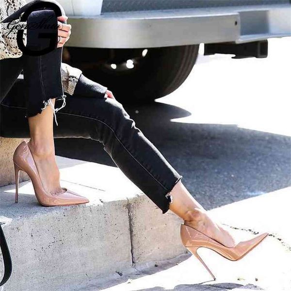 genshuo nude high heels pumps women's shoes stiletto party wedding patent leather zapatos de mujer size 5-12 210610, Black
genshuo nude high heels pumps women's shoes stiletto party wedding patent leather zapatos de mujer size 5-12 210610, Black