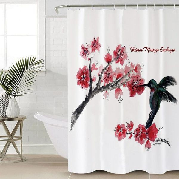 shower curtains hummingbird flying to red flower bathroom curtain polyester fabric with 12 hooks waterproof
shower curtains hummingbird flying to red flower bathroom curtain polyester fabric with 12 hooks waterproof