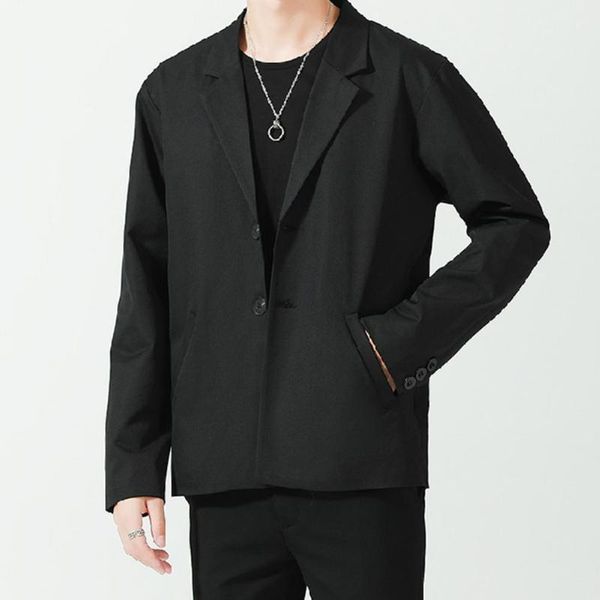 men's suits & blazers men single-breasted solid color blazer summer long sleeve lapel pockets jacket coat for daily wear, White;black
men's suits & blazers men single-breasted solid color blazer summer long sleeve lapel pockets jacket coat for daily wear, White;black