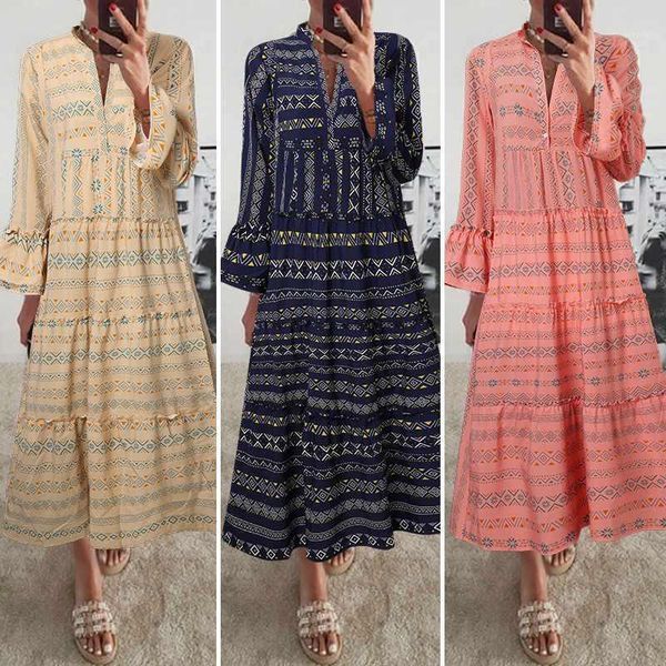 casual dresses bohemian printed maxi dress women's patchwork vestidos 2022 autumn v neck sundress robe longue plus size 5xl, Black;gray
casual dresses bohemian printed maxi dress women's patchwork vestidos 2022 autumn v neck sundress robe longue plus size 5xl, Black;gray