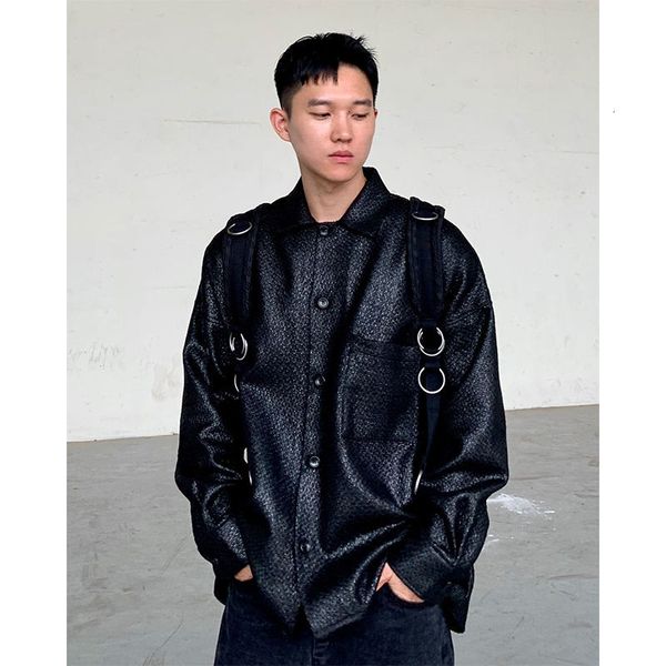 men's casual shirts new style loose texture black color woven clothes long sleeve shirt fashion camisa masculina streetwear wjdj, White;black
men's casual shirts new style loose texture black color woven clothes long sleeve shirt fashion camisa masculina streetwear wjdj, White;black