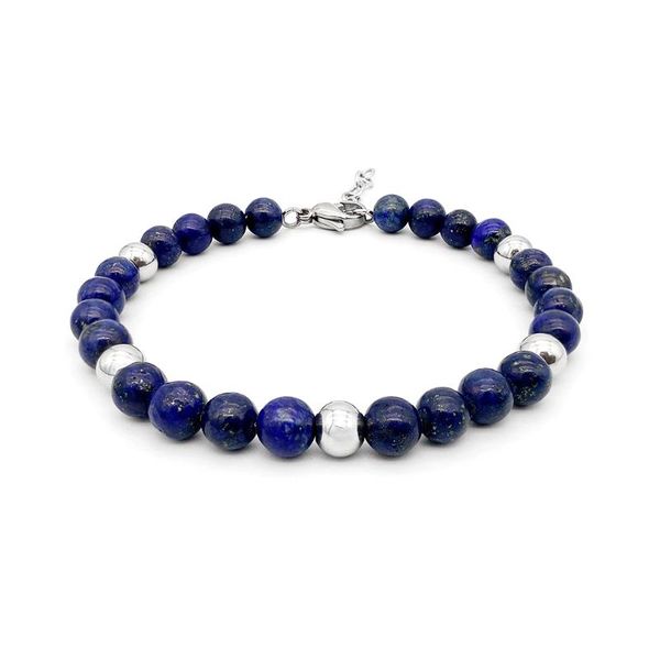 beaded, strands runda beaded bracelets for men blue natural stone 22cm stainless steel handmade men's jewelry gifts, Black
beaded, strands runda beaded bracelets for men blue natural stone 22cm stainless steel handmade men's jewelry gifts, Black