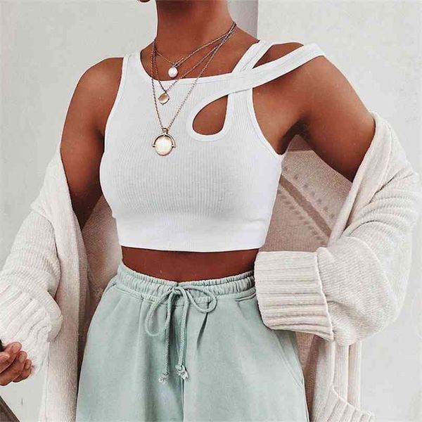 sleeveless summer white womens tank bandage hollow out ribbed crop tees fashion fitness mini vest sporting 210607
sleeveless summer white womens tank bandage hollow out ribbed crop tees fashion fitness mini vest sporting 210607