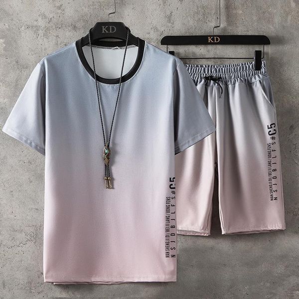 men's tracksuits summer set short sleeve shirt and shorts korean style men sweatsuit fashion round neck gradient color mens 2 piece, Gray
men's tracksuits summer set short sleeve shirt and shorts korean style men sweatsuit fashion round neck gradient color mens 2 piece, Gray