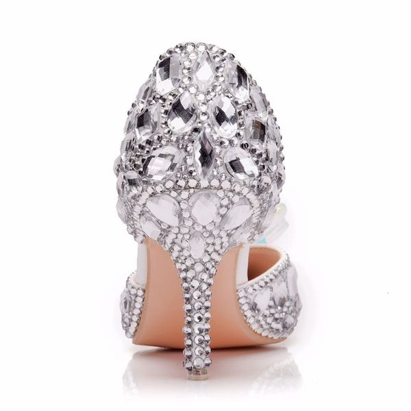 sandals cinderella crystal woman's high heels female single sandals rhinestone wedding shoes pointed toe, Black
sandals cinderella crystal woman's high heels female single sandals rhinestone wedding shoes pointed toe, Black