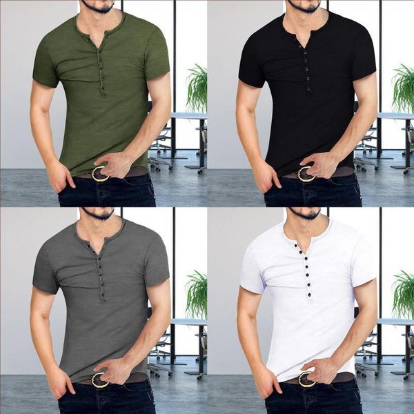 men's t-shirts men casual slim fit shirt short-sleeved long t-shirt round neck collar sold color button for plus size, White;black
men's t-shirts men casual slim fit shirt short-sleeved long t-shirt round neck collar sold color button for plus size, White;black