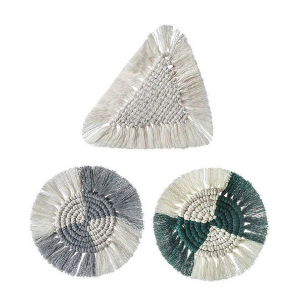 handmade woven macrame cup pad bohemia table mats cotton braid insulation for kitchen decoration home decor & pads
handmade woven macrame cup pad bohemia table mats cotton braid insulation for kitchen decoration home decor & pads
