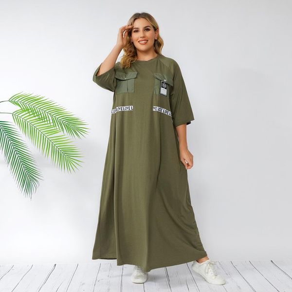 casual dresses loose oversized dress women 2021 three quarter sleeve army green plus size extra big clothing, Black;gray
casual dresses loose oversized dress women 2021 three quarter sleeve army green plus size extra big clothing, Black;gray