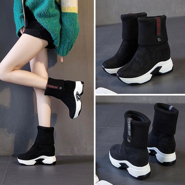 boots women's 2021 autumn and winter thick-soled inner increase shoes all-match casual stretch socks, Black
boots women's 2021 autumn and winter thick-soled inner increase shoes all-match casual stretch socks, Black