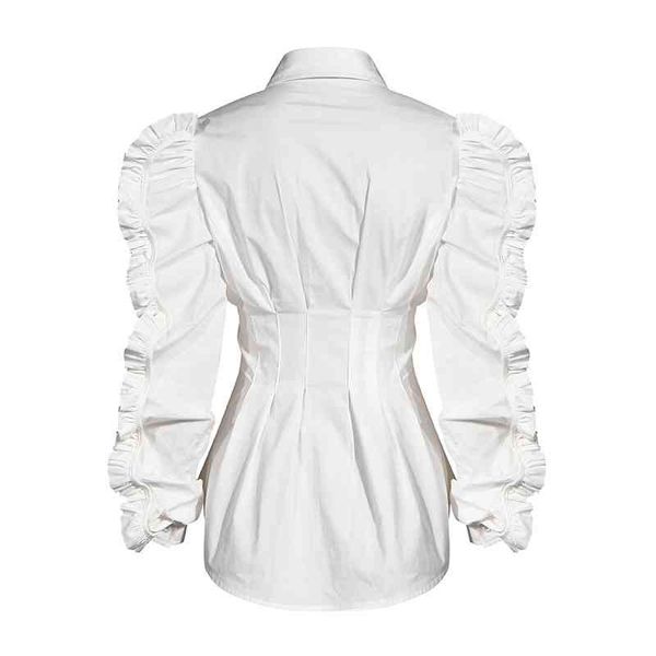 twotwinstyle patchwork ruffle black shirt for women lapel long sleeve high waist tunic casual blouse female fashion 2021 fall, White
twotwinstyle patchwork ruffle black shirt for women lapel long sleeve high waist tunic casual blouse female fashion 2021 fall, White