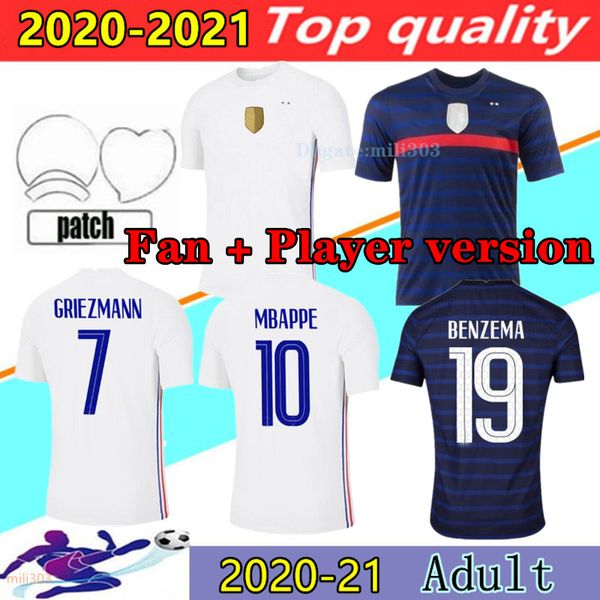 fan + player version 2021 france soccer jerseys 20 21 benzema mbappe griezmann pogba giroud maillot de foot home away football shirts unifor, Black;yellow
fan + player version 2021 france soccer jerseys 20 21 benzema mbappe griezmann pogba giroud maillot de foot home away football shirts unifor, Black;yellow