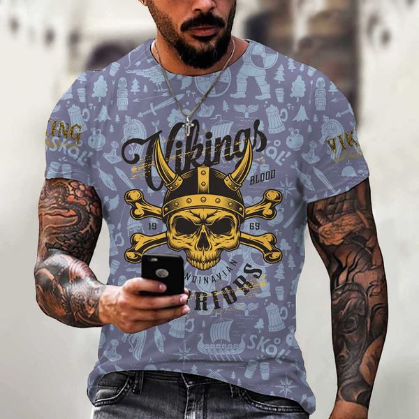 summer new t-shirt viking myth 3d digital print men's street trend short sve loose t-shirtkz13, White;black
summer new t-shirt viking myth 3d digital print men's street trend short sve loose t-shirtkz13, White;black