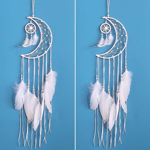decorative objects & figurines boho dream catcher moon white feathers room wall art hanging home decor gift decorations for wind chime
decorative objects & figurines boho dream catcher moon white feathers room wall art hanging home decor gift decorations for wind chime