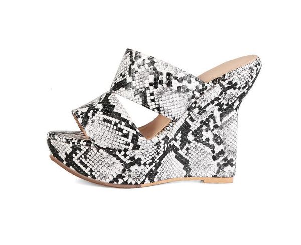 slippers serpentine wedges slides shoes platform muffin heels open toe outdoor slippery cut out snake skin slip on women fashion, Black
slippers serpentine wedges slides shoes platform muffin heels open toe outdoor slippery cut out snake skin slip on women fashion, Black