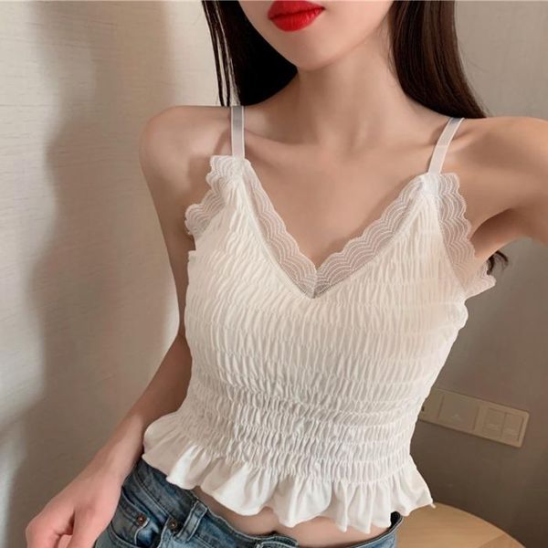 v-neck agaric condole belt vest short lace female 2021 spring fashionable western style pure color base coat camisoles & tanks, Black;white
v-neck agaric condole belt vest short lace female 2021 spring fashionable western style pure color base coat camisoles & tanks, Black;white