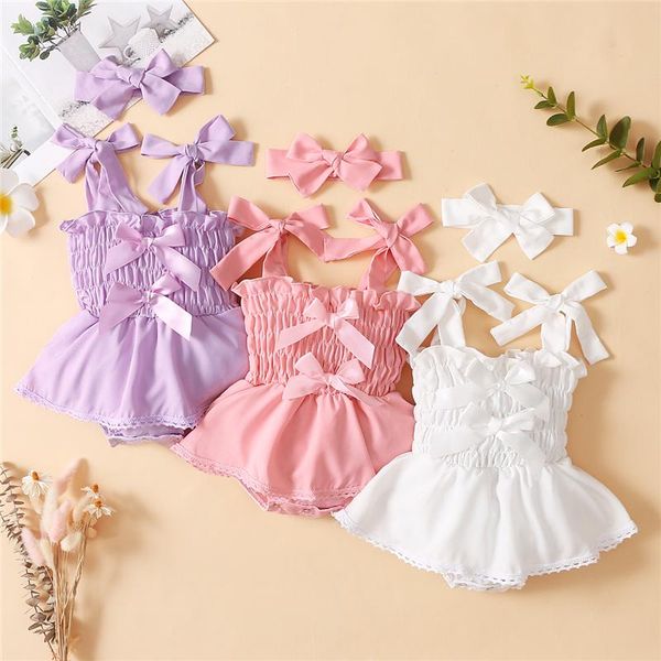 clothing sets baby girls two-piece clothes set solid color boat neck sleeveless romper and headdress white/ purple/ pink
clothing sets baby girls two-piece clothes set solid color boat neck sleeveless romper and headdress white/ purple/ pink